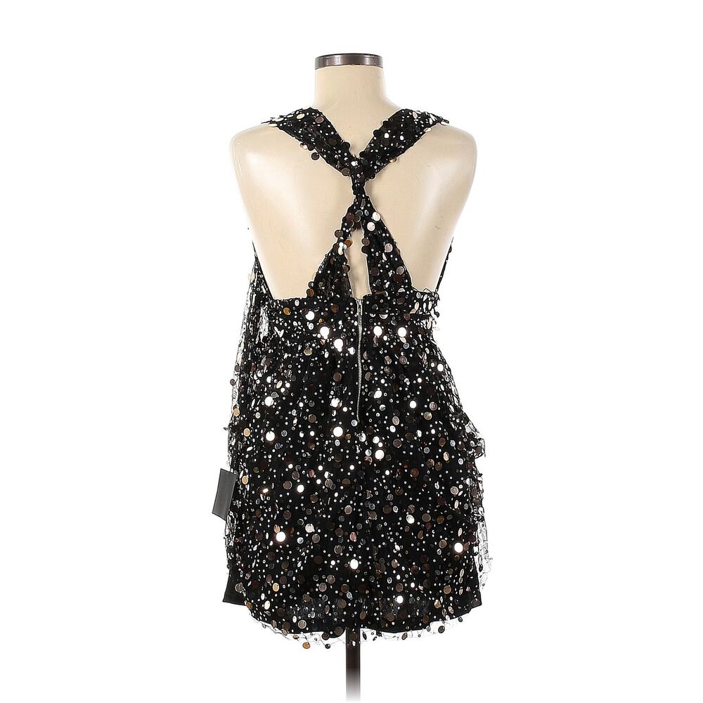 Lulus Shine On You Black Sequin Mini Skater Dress S NWT - Picture 6 of 12